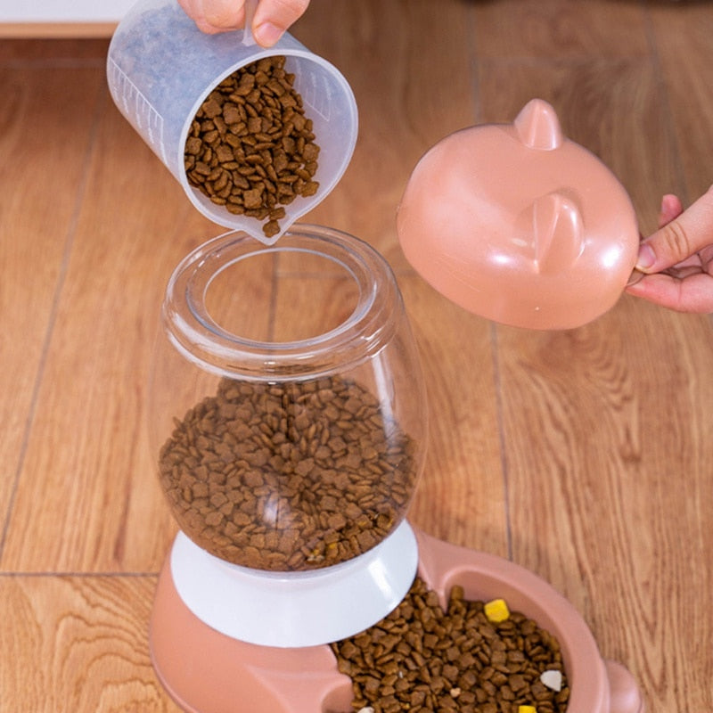 Pink Automatic Pet Feeder