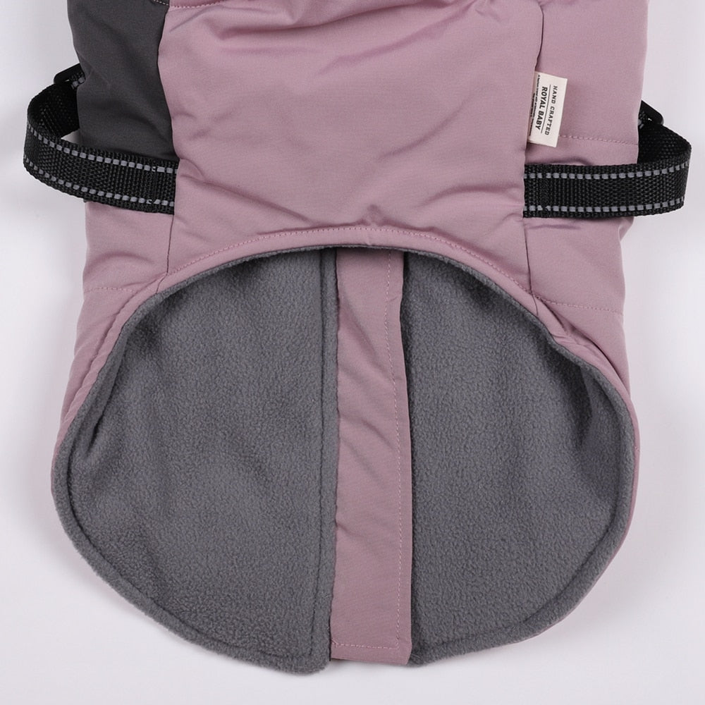 Pink Lined Pet Vest With Harness & Leash