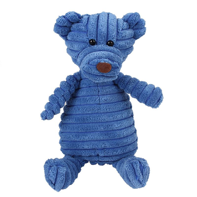 Blue Bear Plush Dog Squeaky Toy