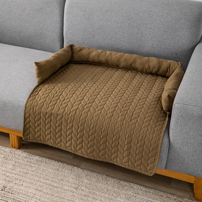 Khaki Pet Sofa Mat