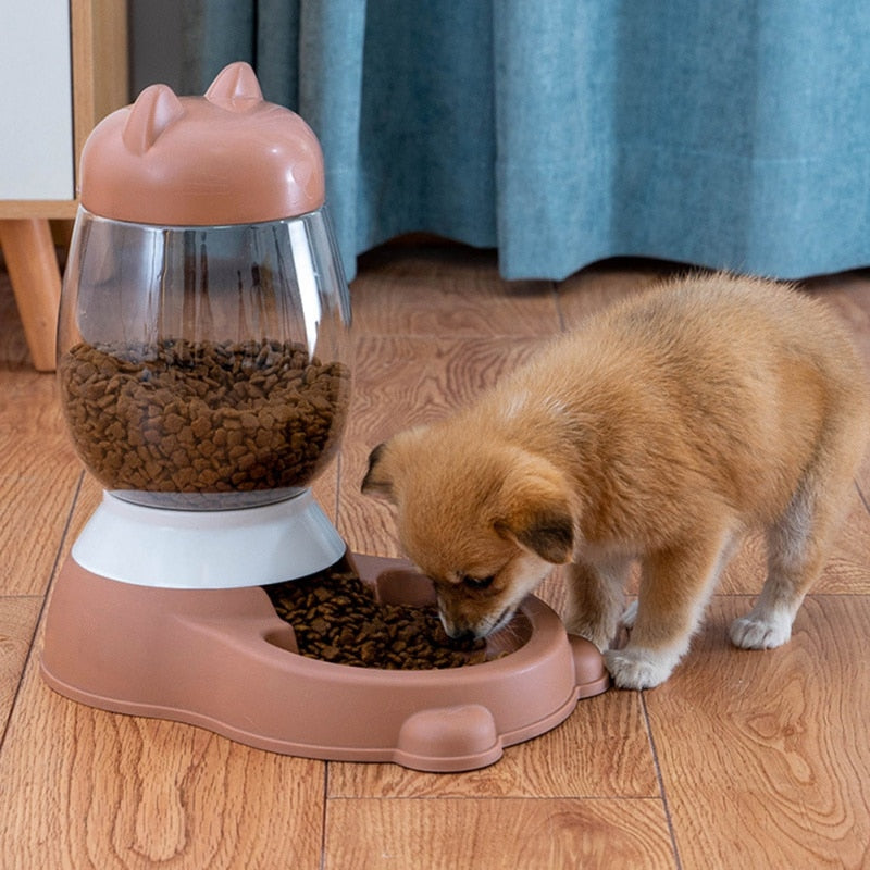 Pink Automatic Pet Feeder