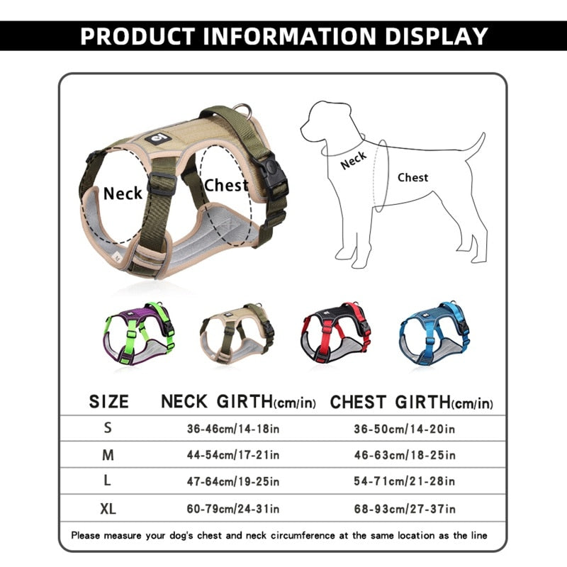 Heavy Duty Reflective Dog Harness