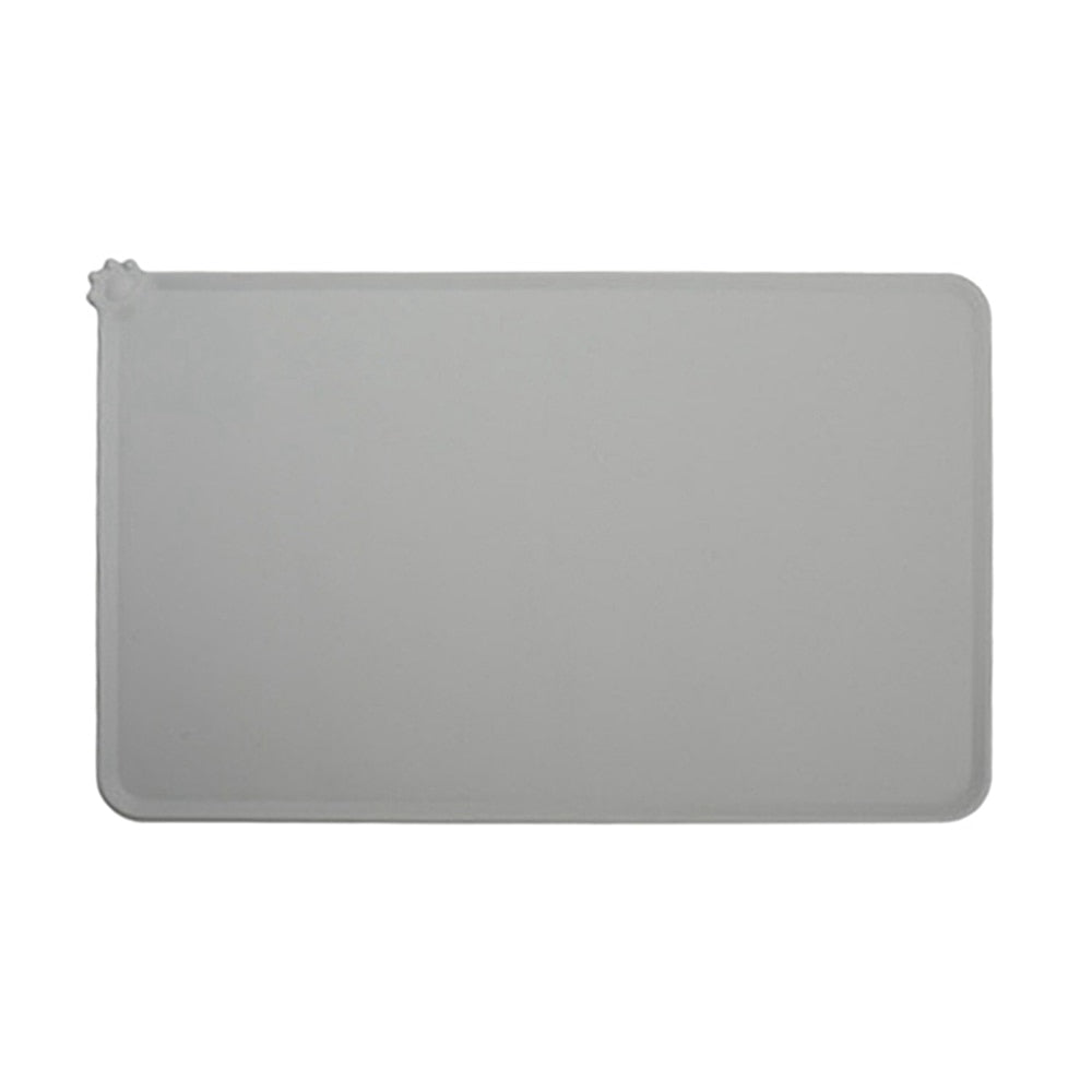 Gray Silicone Pet Bowl Mat