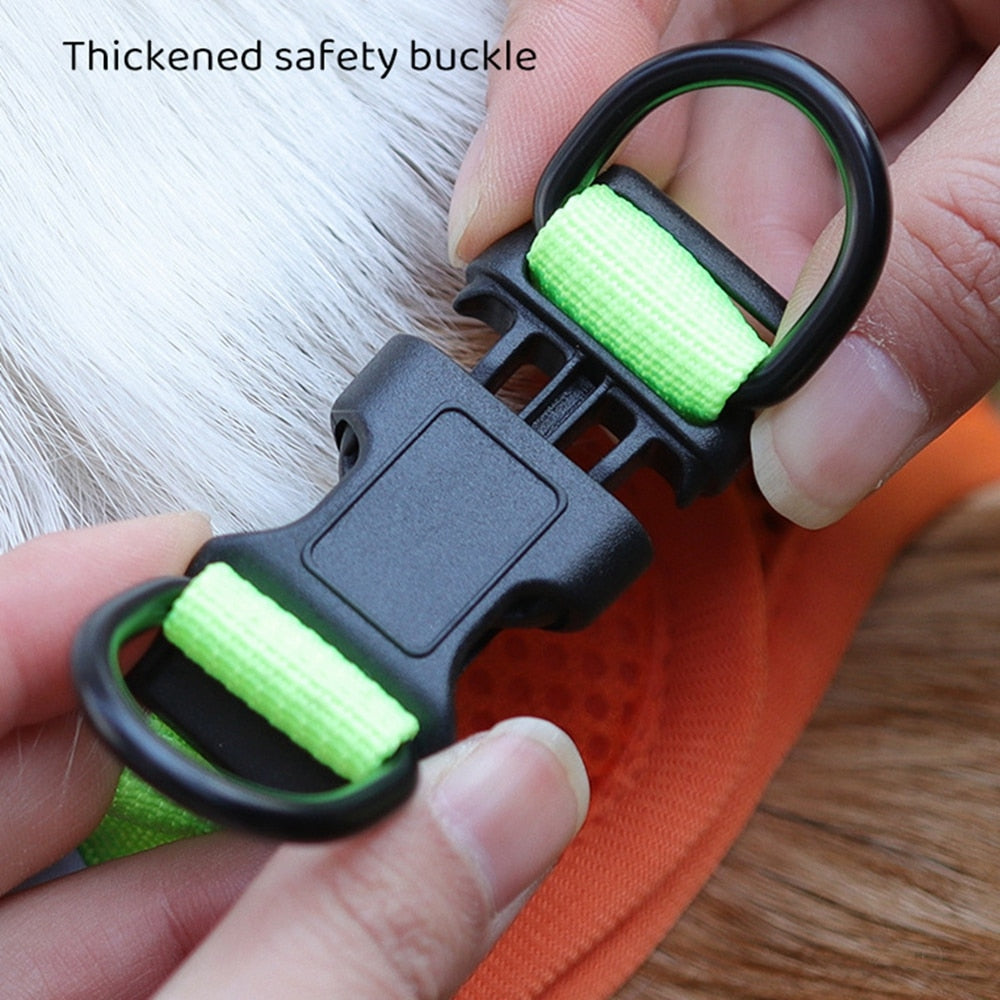 Gray No-Pull Reflective Dog Harness and Leash Set