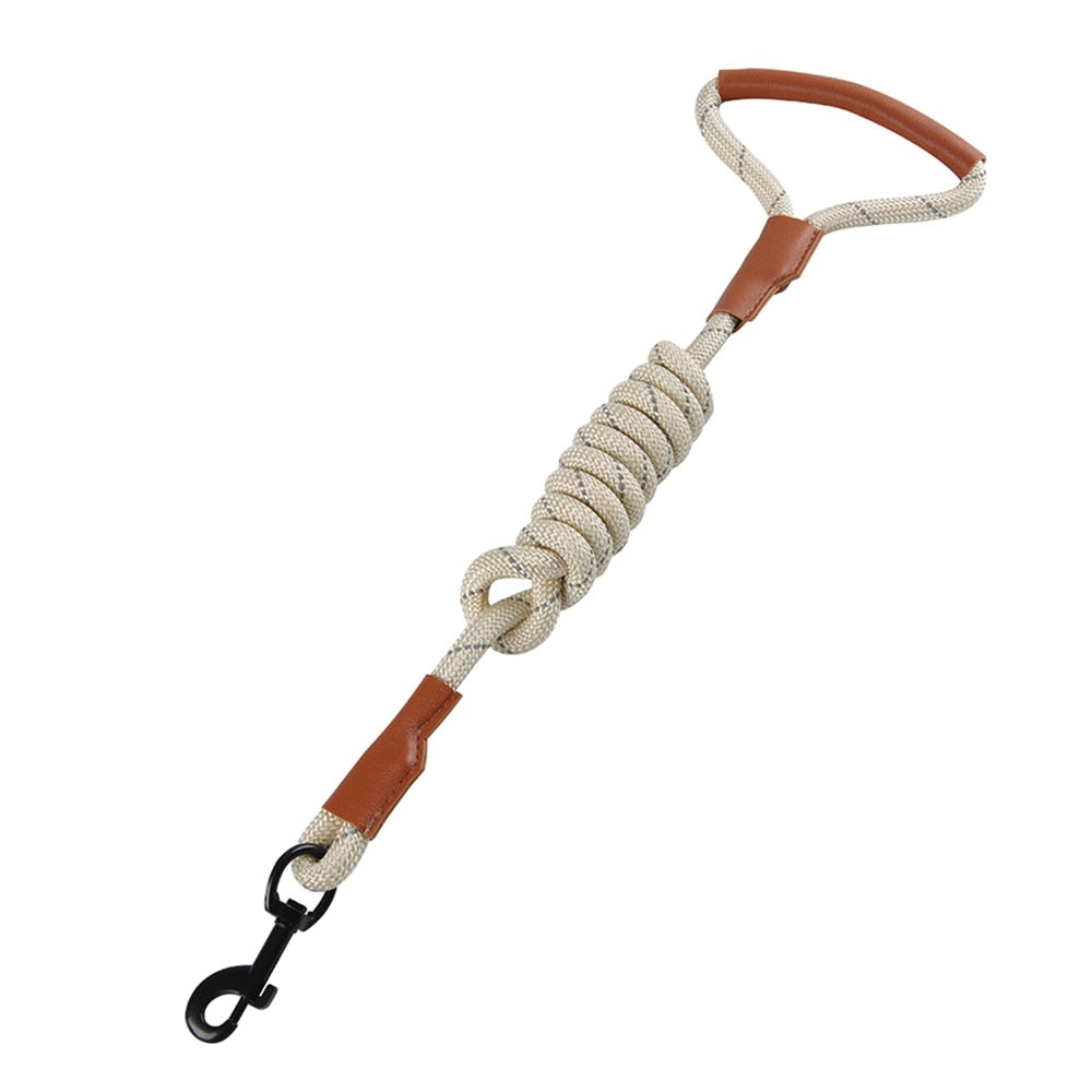 Brown Heavy Duty Nylon Rope Dog Leash