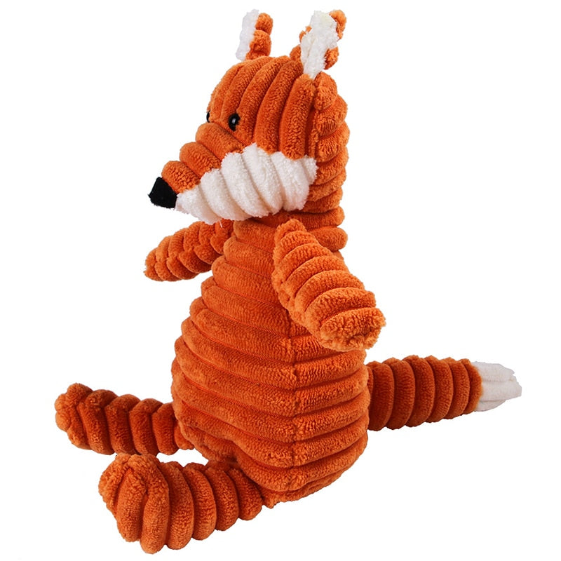 Fox Plush Dog Squeaky Toy