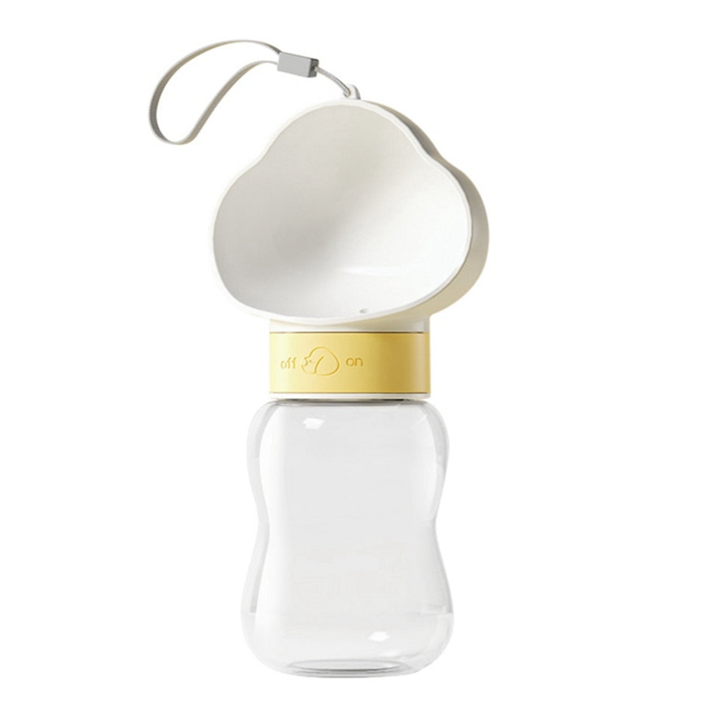 White Pet Water Bottle With Food Container