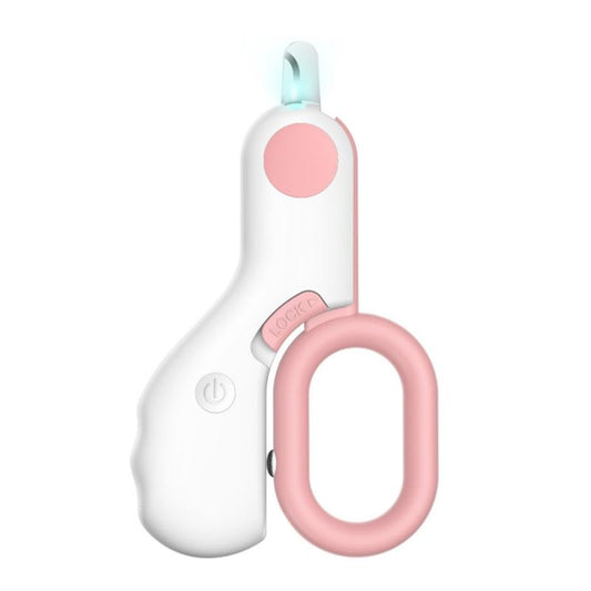 Pink Pet Nail Clipper With LED Light