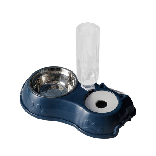 Navy Cute Ears 2-in-1 Pet Feeder