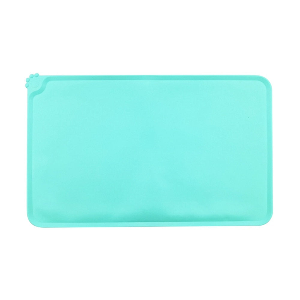 Blue Silicone Pet Bowl Mat